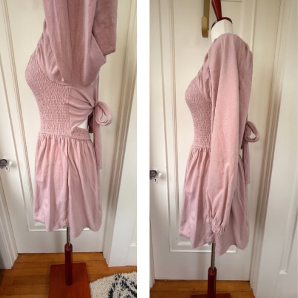 FREE PEOPLE FP BEACH Colette Convertible Mini Dusty Himalayan Pink Dress Size M - Picture 6 of 12